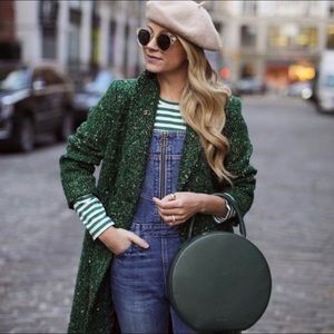 JCrew Daphne tweed coat green
